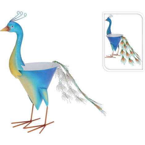 PAVO REAL METAL MACETERO 21,5x55x48 CM