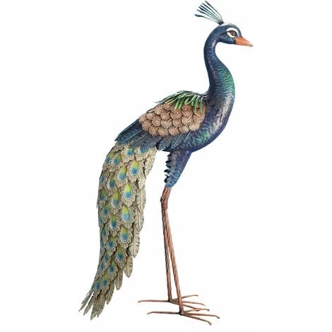 NO NAME RIVIERA Pavone decorativo in metallo 94 cm