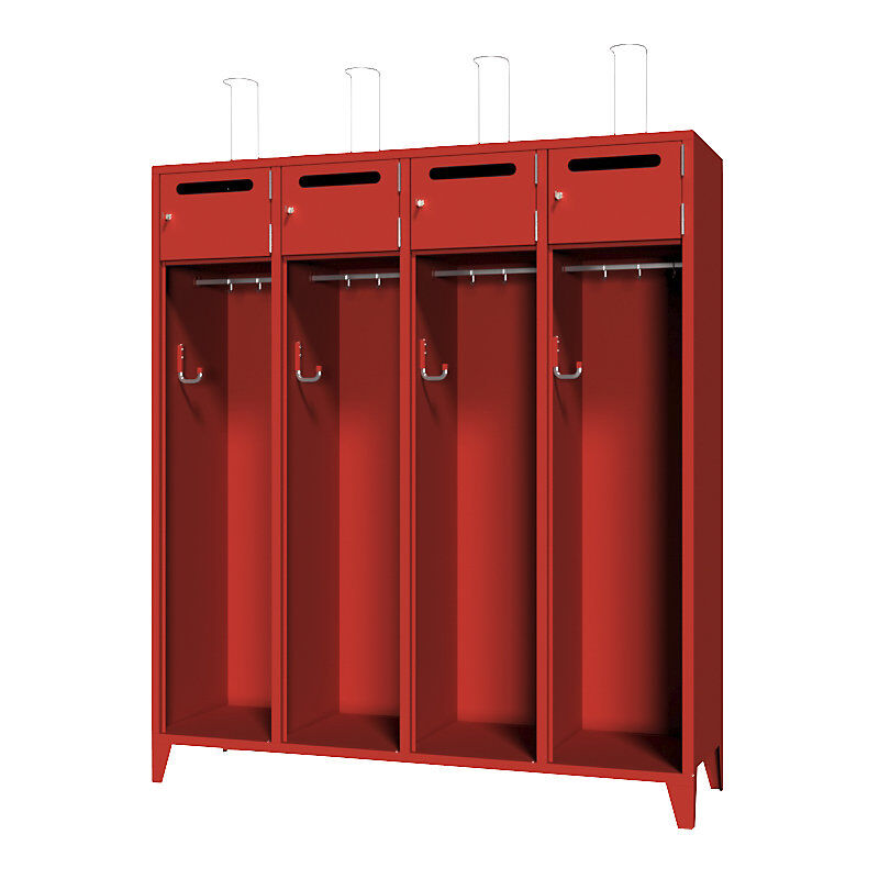 Pavoy - Armoire de pompiers sur pieds porte en tôle pleine avec