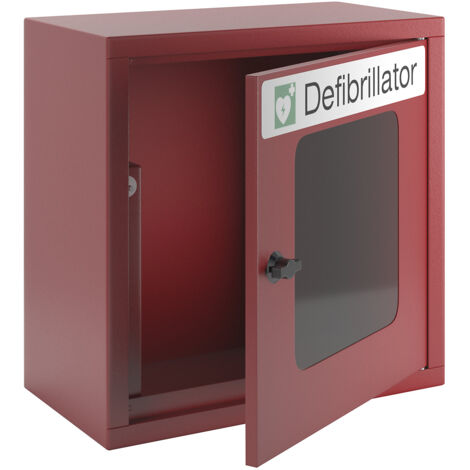 Pavoy, Armoire pour défibrillateur, avec alarme sonore, rouge
