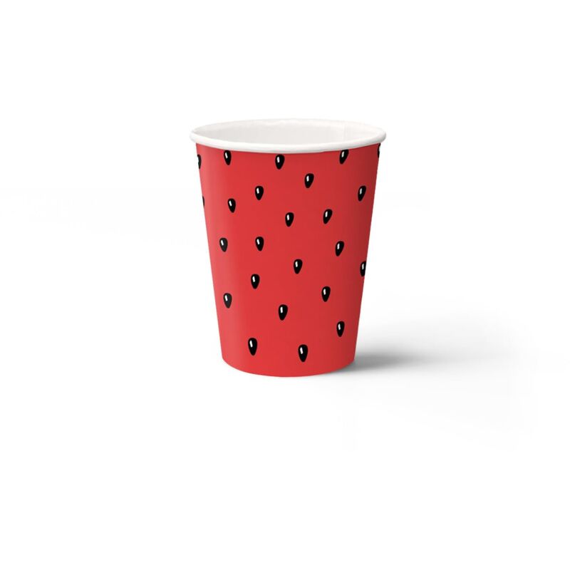 Image of PAW - Bicchieri Carta (250 ml) i 8 Pezzi i Bicchieri Monouso Ideali per Matrimonio, Festa per Bambini, Compleanno, Celebrazioni i Stampa su Bicchieri