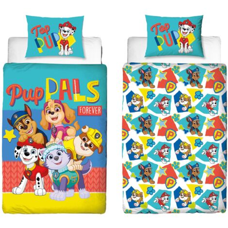 Paw Patrol Bettwäsche Set – Bettbezug 140x200 cm und Kopfkissenbezug 60x70 cm