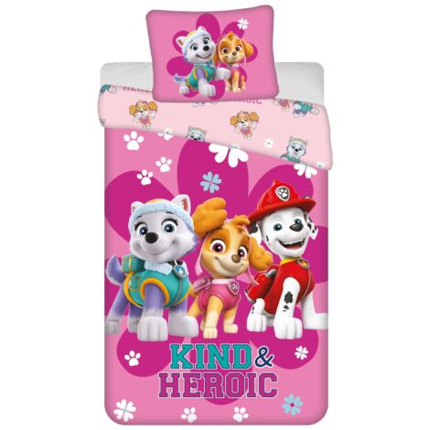 Paw Patrol Design Kuschelige Bettwäsche Baumwolle, 140x200 cm & 50x70 cm