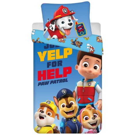 Paw Patrol Design Kuschelige Bettwäsche Baumwolle, 140x200 cm & 70x90 cm