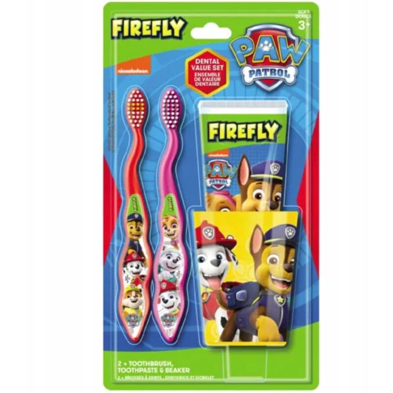The Paw Patrol Paw Patrol Mundhygiene-set Für Kinder – Zahnbürsten, Zahnpasta, Becher