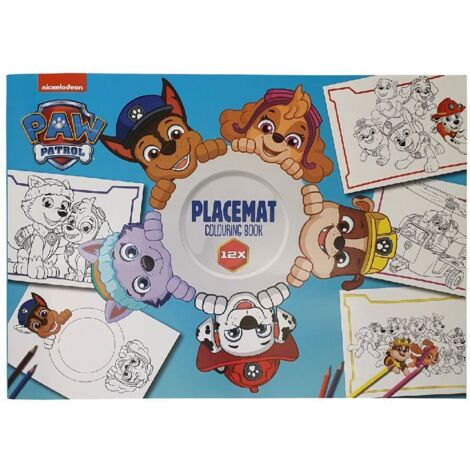Paw Patrol Set de table/Onderleggers 12 pièces en papier coloré
