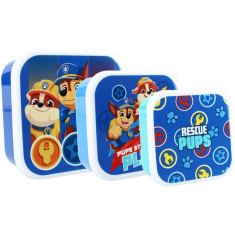 PAW Patrol Snackbox 3-in-1 – Brotdose Lunchbox Set für Schule & Kindergarten