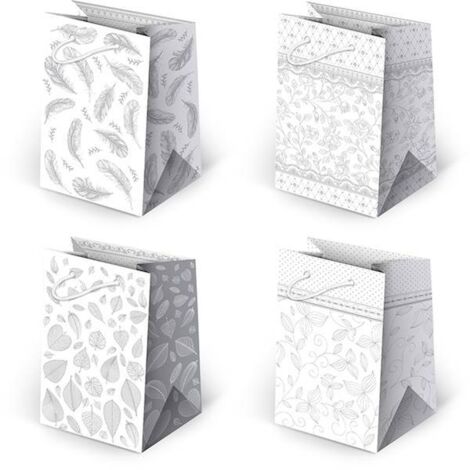 PAW SC - Bolsas de regalo blancas, 10 uds. - perfectas para pequeños regalos