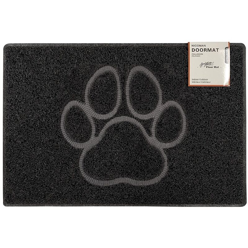 Paw Medium Embossed Doormat in Black - size Medium (75*44cm) - color Black - Black
