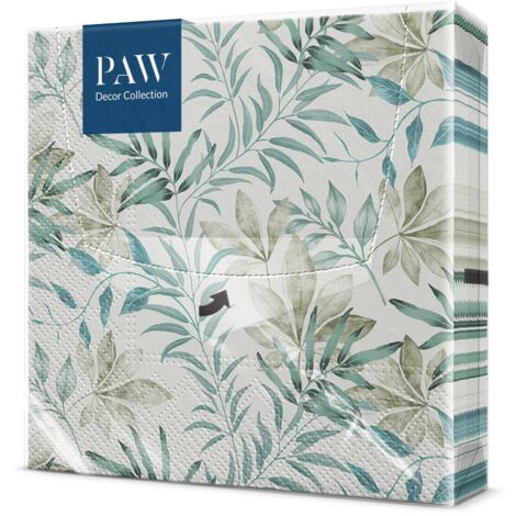 PAW - Tovaglioli di Carta Colorati (33 x 33 cm) I 20 Pezzi I Tovaglioli Compleanno I Natura, Foglie I 3 veli I Tovaglioli di Carta Decorati per Compleanni e Feste - Natural Flow