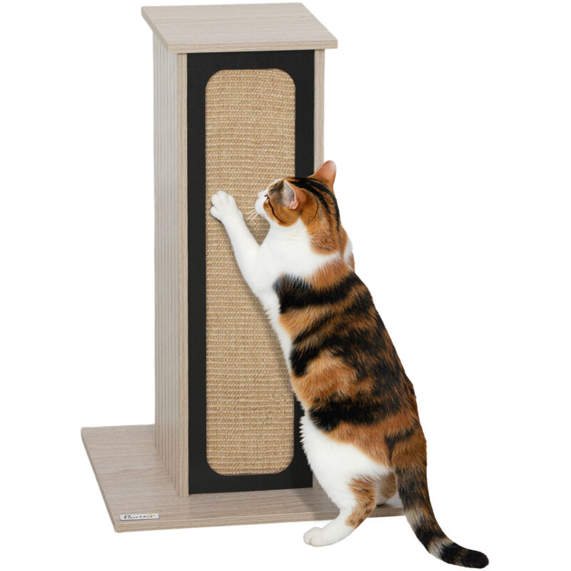 PawHut 63cm Cat Scratching Post, Scratcher w/ Replaceable Scratching Board