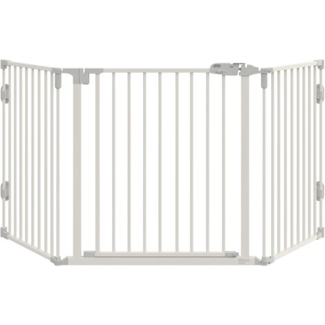 Faltbares Hundegitter Aus Acryl | 4 Paneele – 203 Cm Breite X 58 Cm Höhe | Für Treppen & Türen | Ohne Bohren