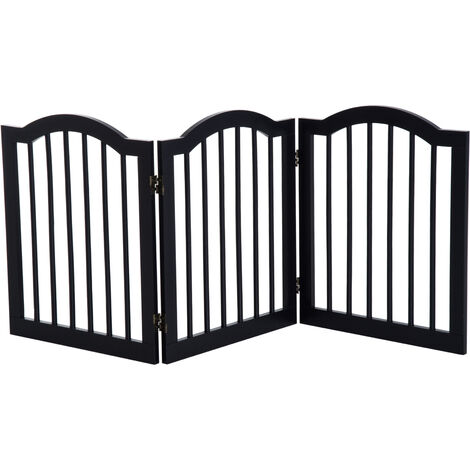 PawHut Absperrgitter Hundegitter 154 5cm faltbar Schwarz