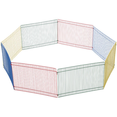 PawHut Auslauf für Kleintiere 69 cm x 69 cm x 23 cm - bunt