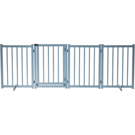 PawHut Cancellino Cani Pieghevole Taglia Piccola/Media 237.5x36x80 cm Grigio
