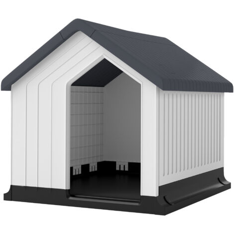 PawHut Casetta per Cani Piccoli e Mini Impermeabile da Esterno 62x61x60cm Grigio
