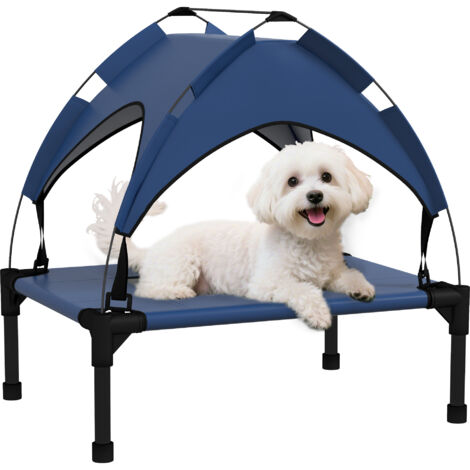 PawHut Cooling Raised Dog Bed w/ Breathable Mesh, for Mini, S Dogs Blue