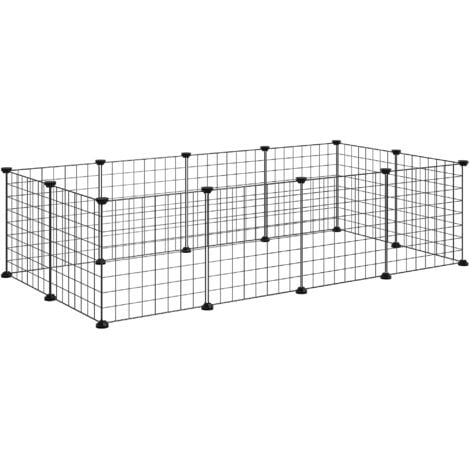 PawHut DIY Pet Playpen Metal Wire Fence Guinea Pig Small Animals Cage 12 Panel