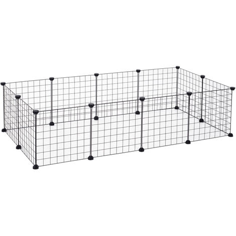 PawHut DIY Pet Playpen Metal Wire Fence Guinea Pig Small Animals Cage
