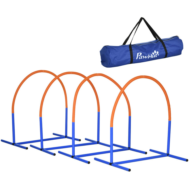 PawHut Dog Agility Training Equipment Pet Agility Training Set with Carry Bag
