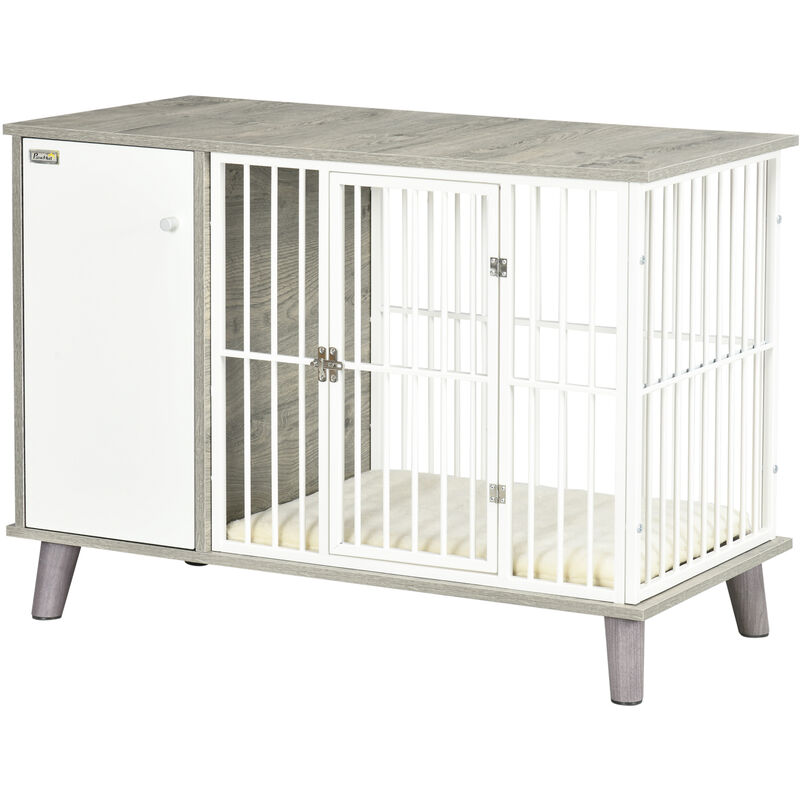 Dog Crate Furniture, Indoor Dog Kennel Side End Table, 98x48x70.5 cm - Pawhut