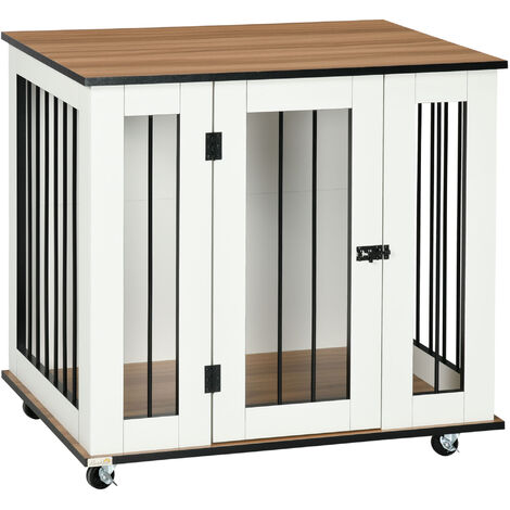 Dog crate on clearance wheels