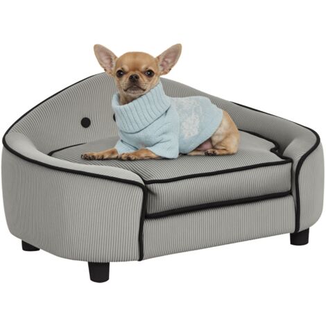 PawHut Dog Sofa Puppy Chair Kitten Bed Lounge w/ Cushion, for XS and S Dogs