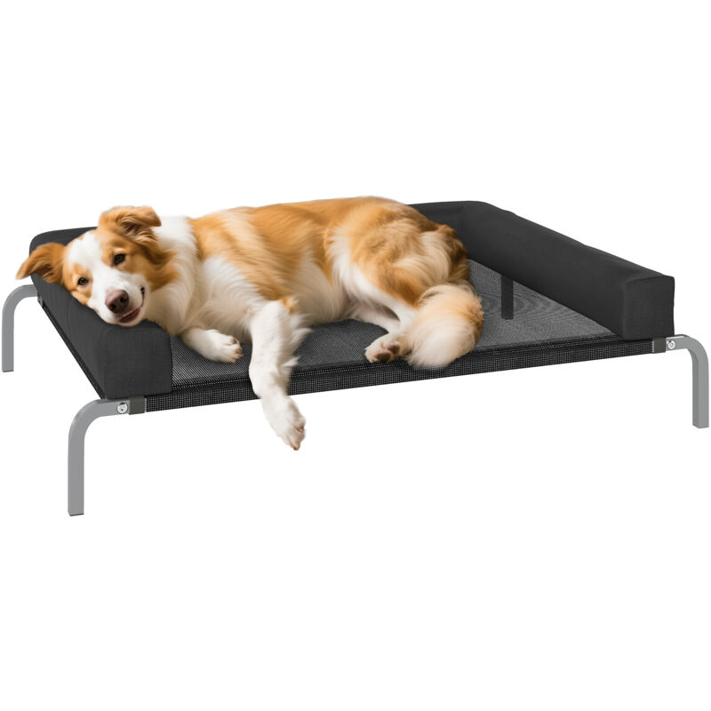 PawHut Elevated Dog Bed, Raised Dog Bed with Removable Bolsters