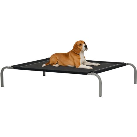 PawHut Elevated Pet Bed Cooling Raised Cot Style Bed Steel Frame Medium