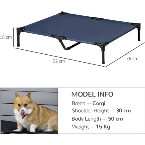 pawhut elevated dog bed