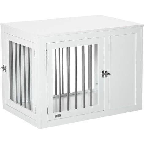 PawHut Furniture Style Dog Crate with Two Doors, End Table Pet Cage Kennel Medium