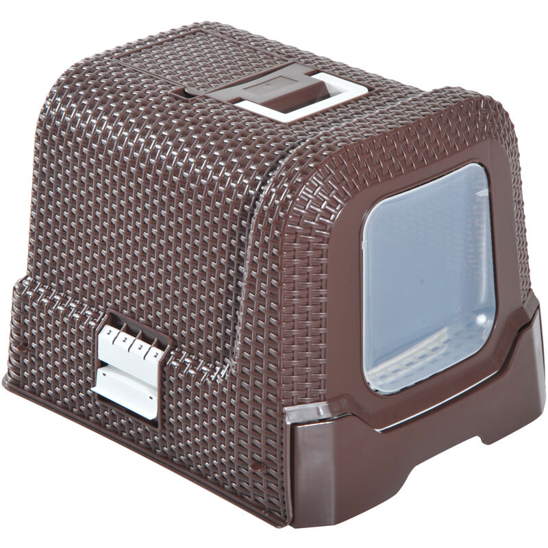 PawHut® Katzentoilette Katzenklo Schalentoilette Schaufel Deckel Matte