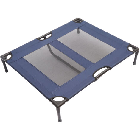 Pawhut – Lit sur pieds pour chien – XXL 92L x 76l x 18H cm – Tissu oxford et textilène micro-perforé – Confort optimal en extérieur