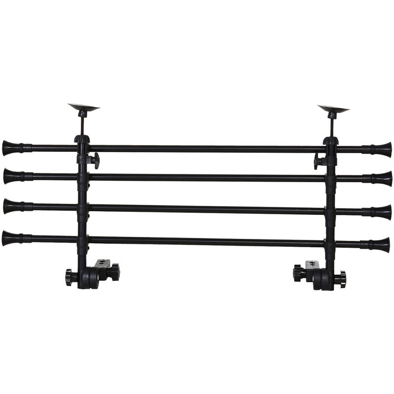 

Reja de Seguridad de Coche para Perro Ajustable en Ancho y Altura 85-140 x 30-50 cm Rejilla Separadora para Maletero de Coche Universal Metal - Negro