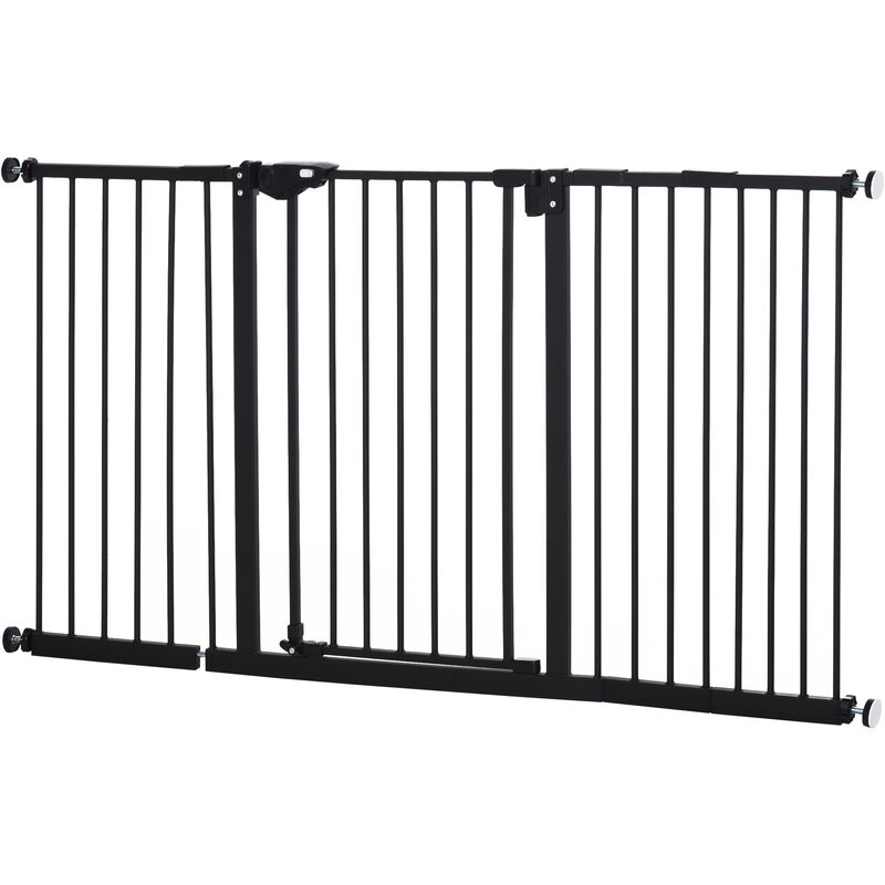 Pawhut 3 Panel Pet Gate Indoor/Outdoor Foldable Dog Barrier W ...