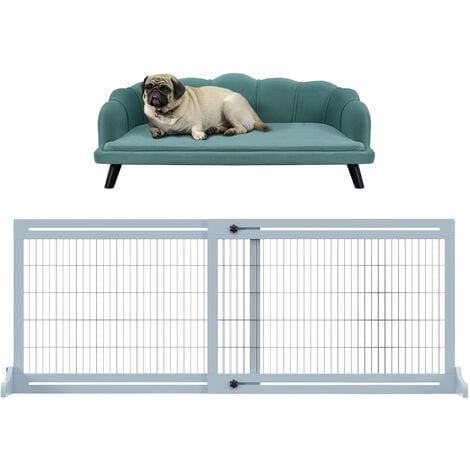 PawHut Divano per Cani e Gatti con Vano Contenitore e Rivestimento  Vellutato, 80x40x46cm