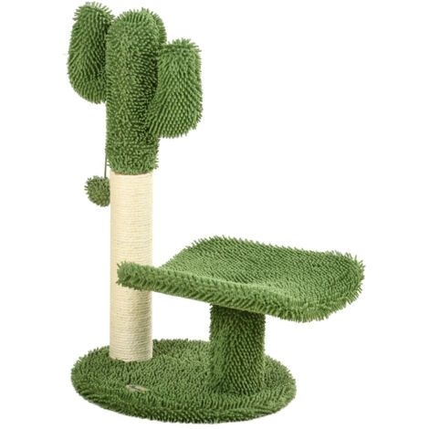 PawHut Torre per Gatti con Tiragraffi Pallina da Gioco e Piattaforma