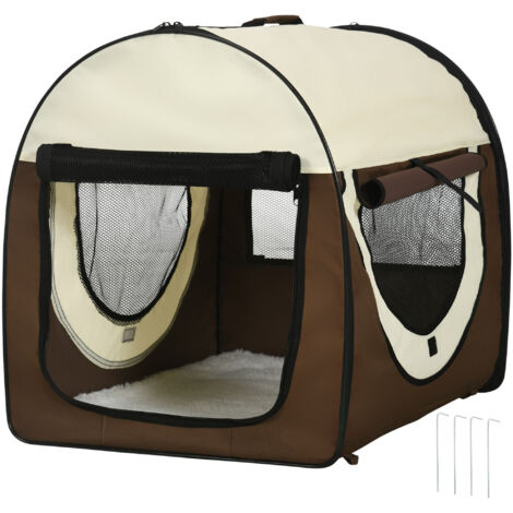 PawHut Trasportino per Cani e Gatti Pieghevole con Porta e Finestre