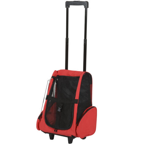 PawHut Trasportino Zaino 2 in 1 per Cani e Gatti con Tasche Laterali