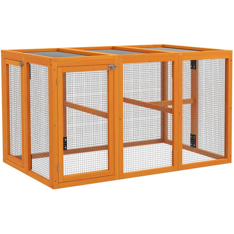 Pawhut - Wooden Chicken Coop with Combinable Design, for 1-3 Chickens