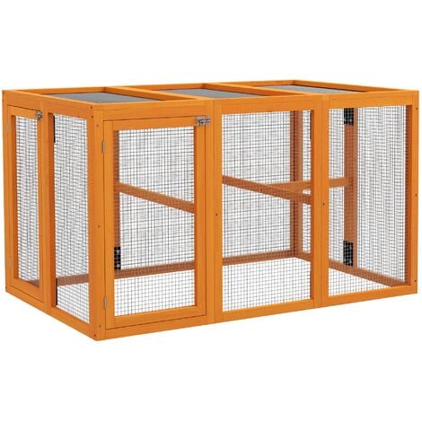 PawHut Wooden Chicken Coop with Combinable Design, for 1-3 Chickens