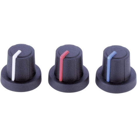 PB Fastener 3/03/TPN 130006 Blk/Gy 3/03/TPN 130006 Drehknopf mit Zeiger Schwarz, Grau (Ø x H) 19 mm