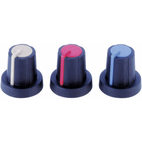 PB Fastener 3030407 3030407 Drehknopf mit Zeiger Schwarz, Rot (Ø x H) 16 mm x 16 mm 1 St.