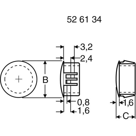 PB Fastener 430 2644 Lochstopfen    Plattenstärke (max.) 3.2 mm Kunststoff Weiß 1 St.