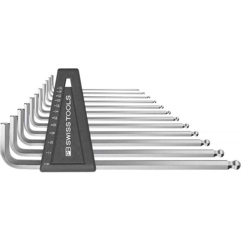 Pb Swiss Tools - Set clé allen avec bout sphérique 12-unités 1/20-5/16