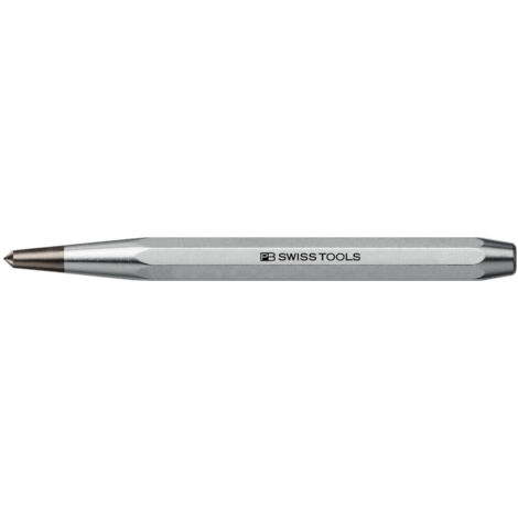 PB Swiss Tools Körner, Sonderqualität, verchromt, Hartmetallspitze, 8 mm Schaftdurchmesser