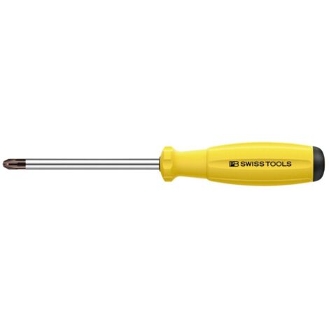 PB Swiss Tools Pozidriv-Schraubendreher, mit 2K-SwissGrip-Heft, ESD, Kreuzschlitzgröße 2