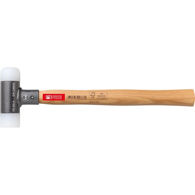 Pb Swiss Tools - Schonhammer mit Holzstiel rückschlagfrei 22mm