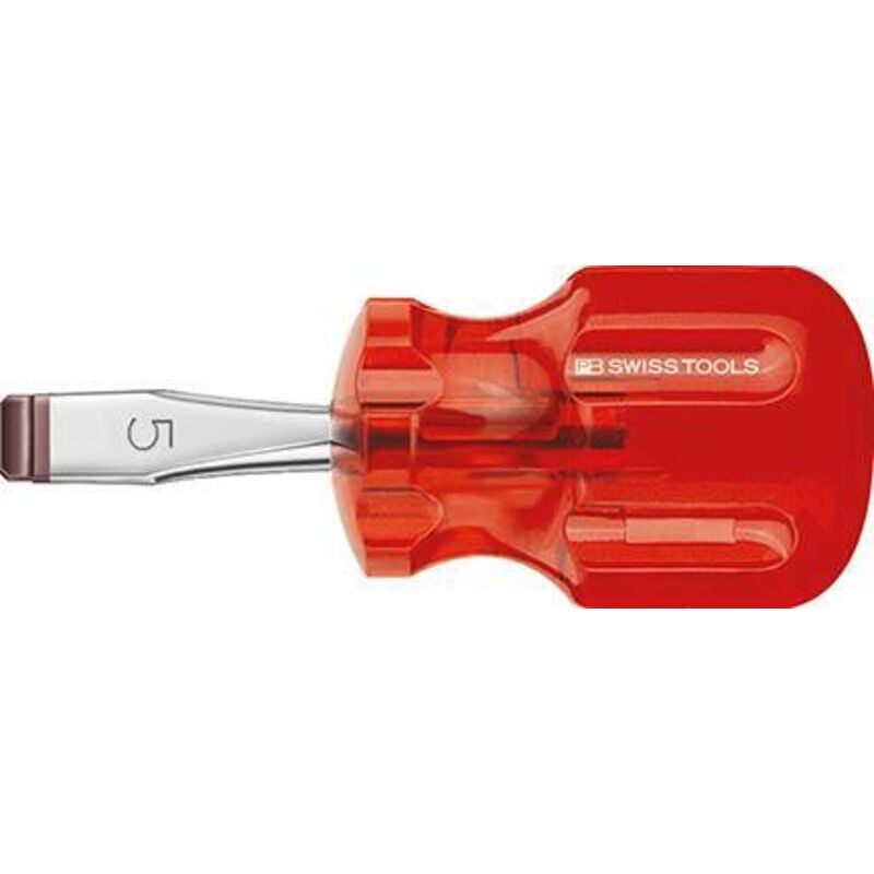 Pb Swiss Tools - Schraubendreher Stubby Schlitz 8 x1,2x 30mm, Classic