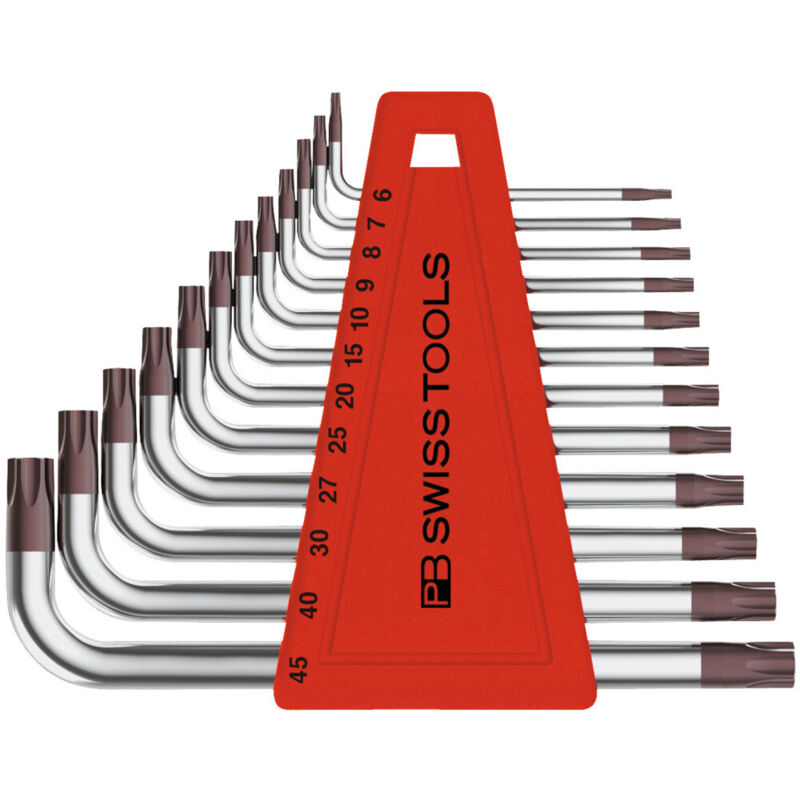 Image of Pb Swiss Tools - Winkelschraubendreher-Satz, für Torx, verchromt, 12-teilig